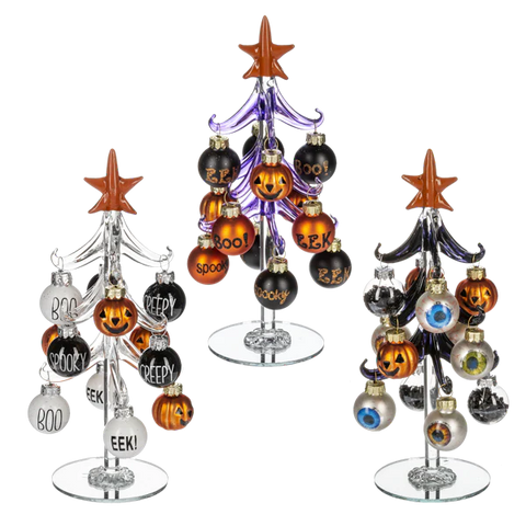 Assorted Halloween Tree With Ornaments Figurine, INDIVIDUALLY SOLD