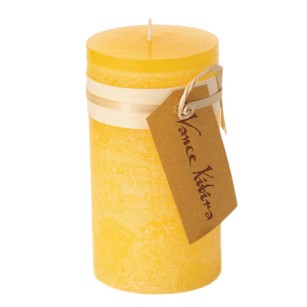 Assorted Pale Yellow Colour Pillar Candle, INDIVIDUALLY SOLD