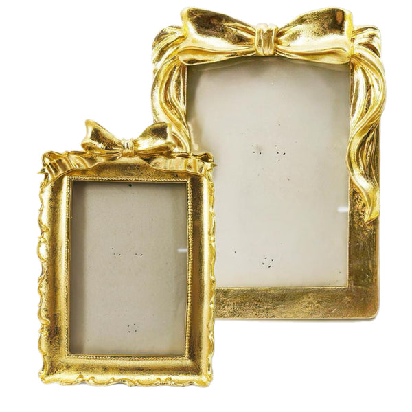 Assorted Gold With Bow Photo Frame, INDIVIDUALLY SOLD