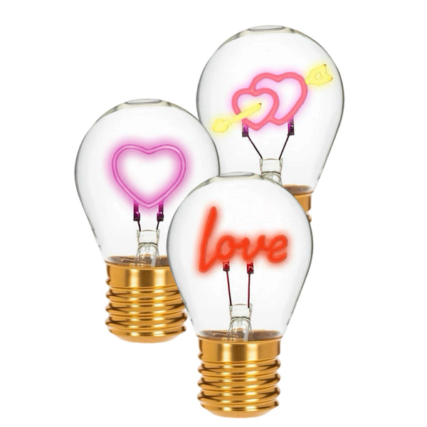 Assorted Neon Lightbulb Figurine, INDIVIDUALLY SOLD