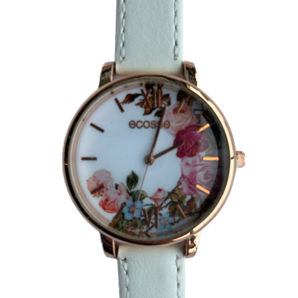 White Floral Ladies Jewellery Watch