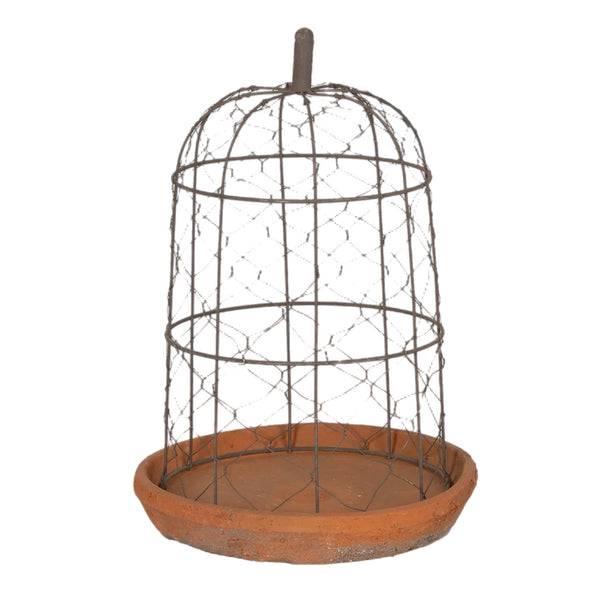Assorted Wire Dome Terracotta Planter, INDIVIDUALLY SOLD