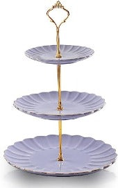 Purple 3 Tier Cake Plate