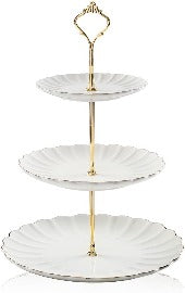 White 3 Tier Cake Plate