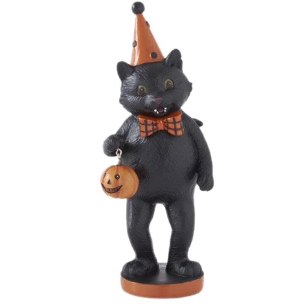 Assorted Cat Holding Pumpkin Figurine, INDIVIDUALLY SOLD