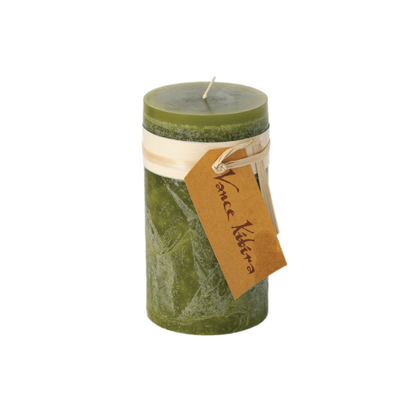 Assorted Moss Green Colour Pillar Candle, INDIVIDUALLY SOLD