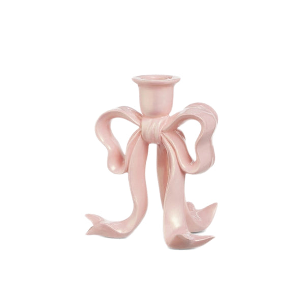 Assorted Pink Bow Taper Candle Holder, INDIVIDUALLY SOLD