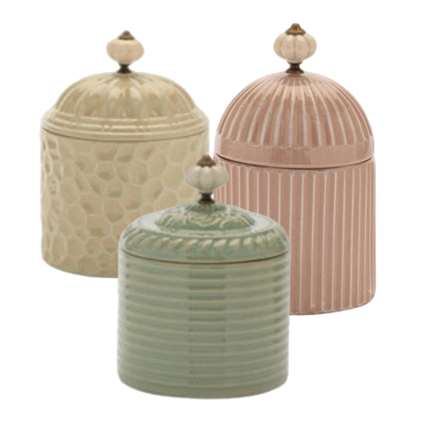 Assorted Canister With Lid, INDIVIDUALLY SOLD