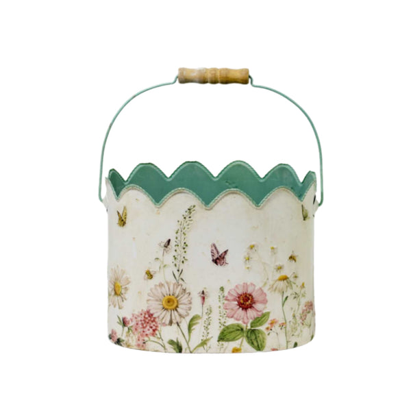 Assorted Butterflies Bucket Planter. INDIVIDUALLY SOLD