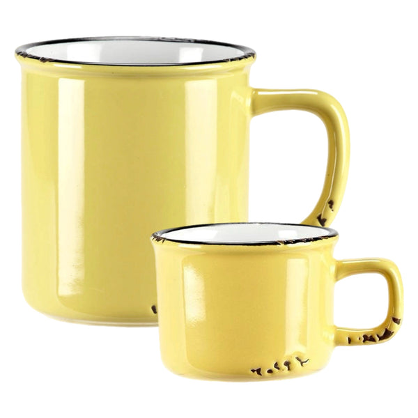 Assorted Yellow Enamel Mug, INDIVIDUALLY SOLD