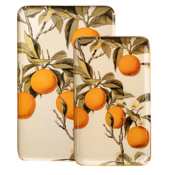 Assorted Orange Branch Decorative Tray, INDIVIDUALY SOLD