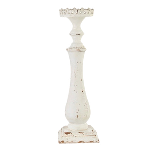 Assorted White Pillar Candle Holder, INDIVIDUALLY SOLD