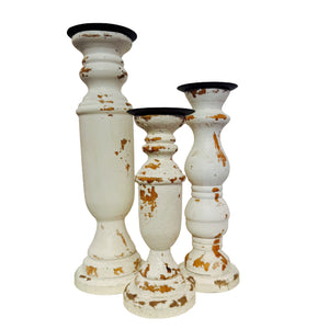 Assorted Wooden Pillar Candle Holder, INDIVIDUALLY SOLD