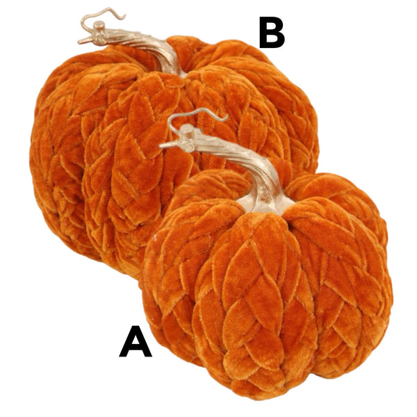 Assorted Orange Braided Pumpkin, INDIVIDUALLY SOLD
