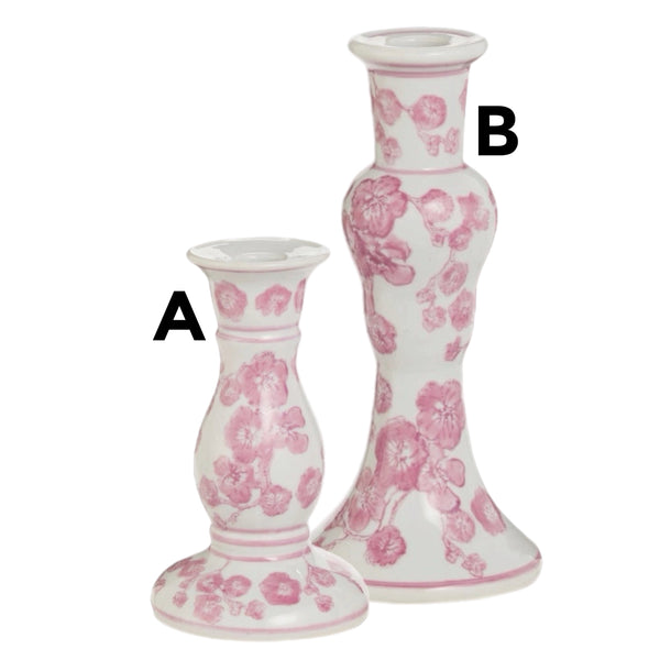 Assorted Lavender Chinoiserie Taper Candle Holder, INDIVIDUALLY SOLD