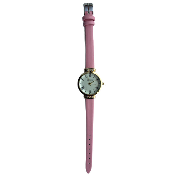 Pink With Rinestone Ladies Jewellery Watch