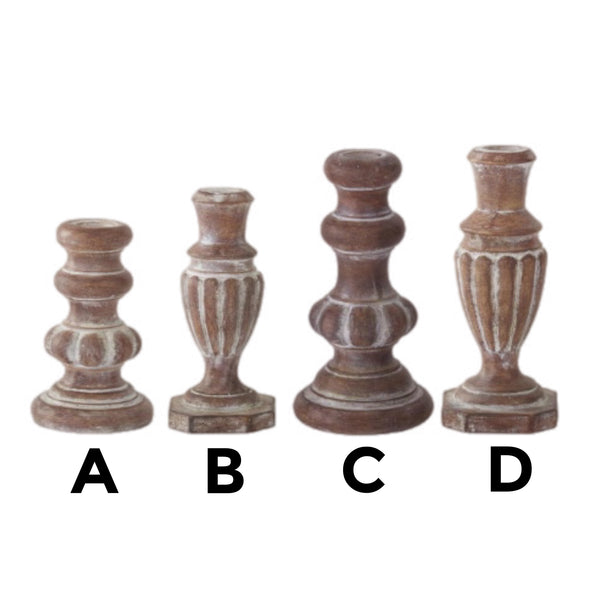 Assorted Brown Taper Candle Holder, INDIVIDUALLY SOLD