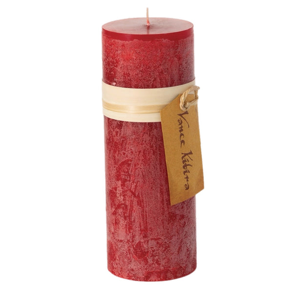 Assorted Cranberry Colour Pillar Candle, INDIVIDUALLY SOLD