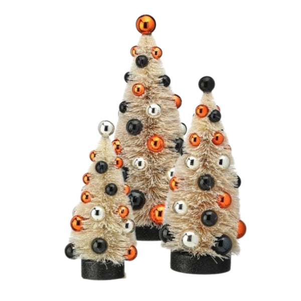Assorted Halloween bottlebrush Tree Figurine, INDIVIDUALLY SOLD