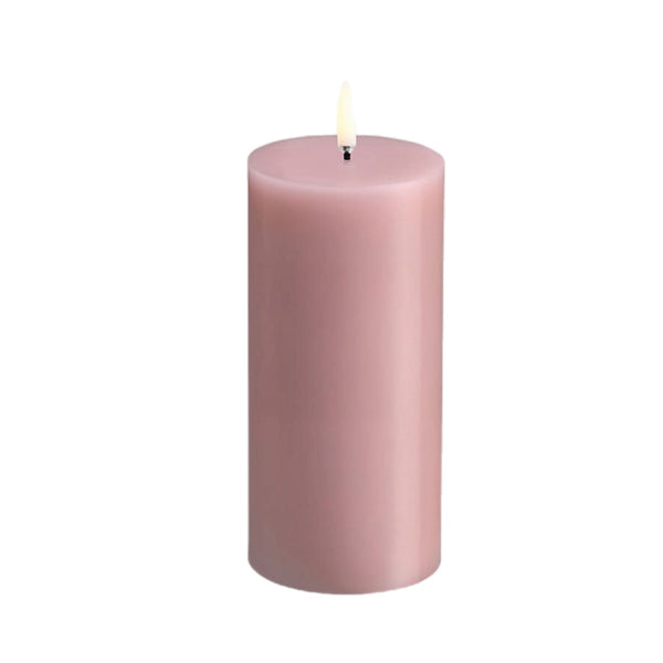 Assorted Pillar Flameless Candle: Rose, INDIVIDUALLY SOLD