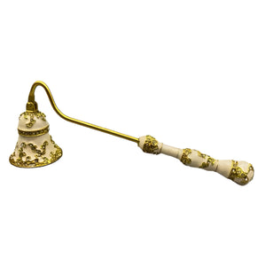 Cream & Gold Enamel Snuffer