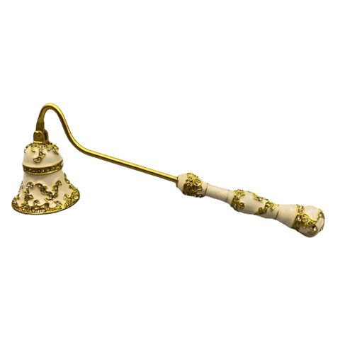 Cream & Gold Enamel Snuffer
