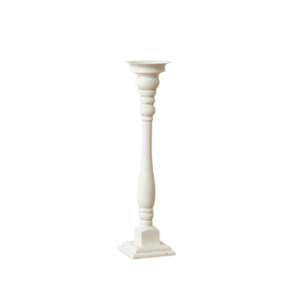 Assorted White Banister Pillar Candle Holder, INDIVIDUALLY SOLD