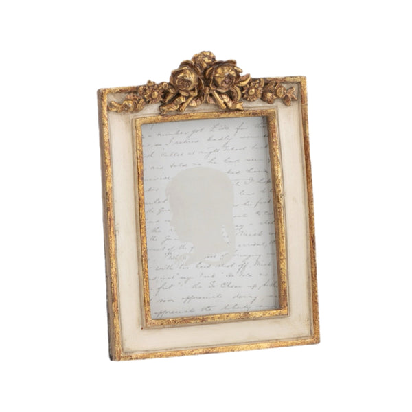Assorted 3.5" X 4.5" Gold & Cream Photo Frame, INDIVIDUALLY SOLD