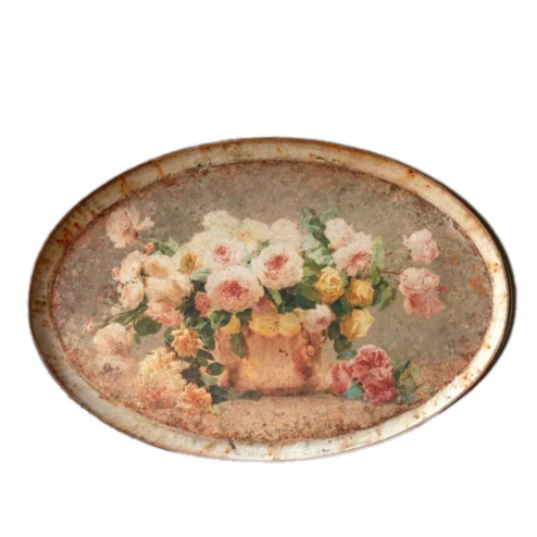 Old Rose Oblong Tole Tray