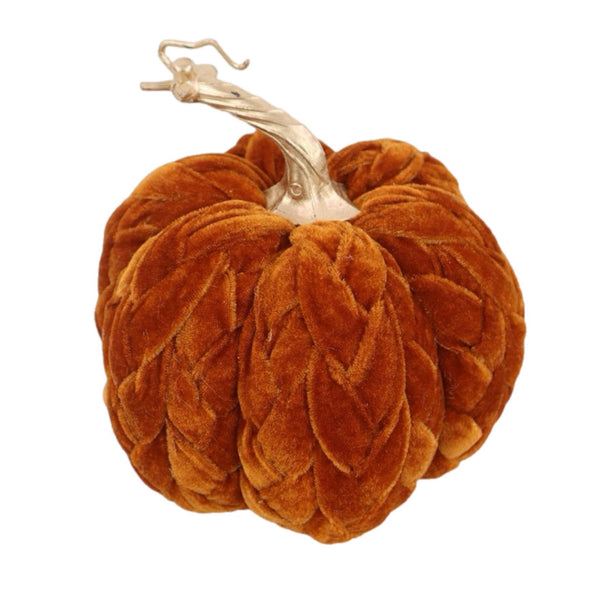 Assorted Burnt Orange Braided Pumpkin, INDIVIDUALLY SOLD
