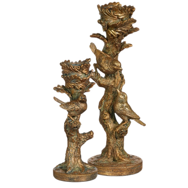 Assorted Bronze Bird Taper Candle Holder, INDIVIDUALLY SOLD