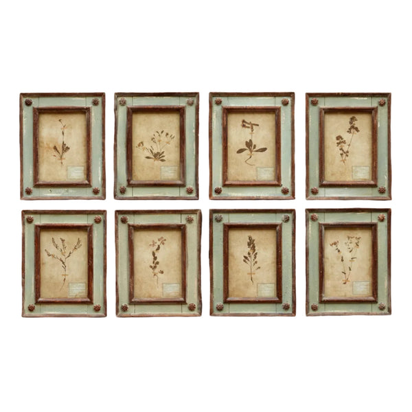 Assorted Grey Framed Botanical Wall Sign, INDIVIDUALLY SOLD