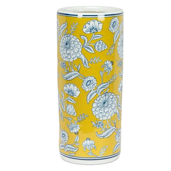 Yellow & White Floral Pattern Umbrella Holder