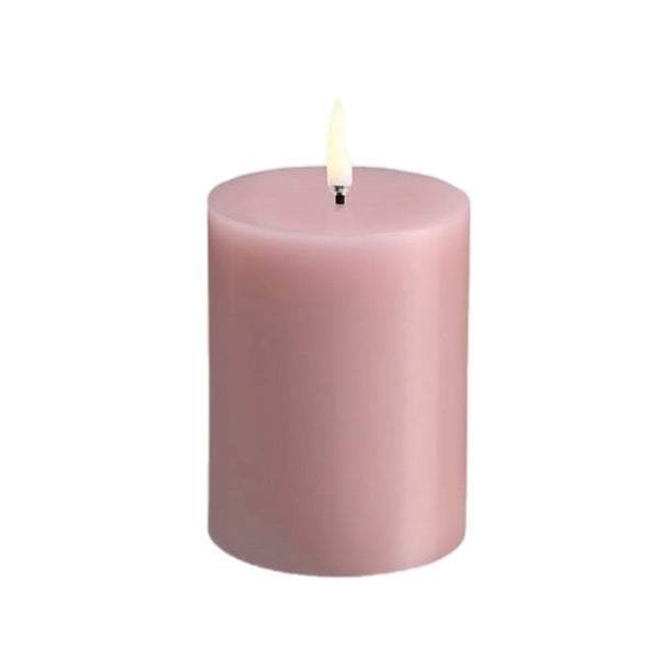 Assorted Pillar Flameless Candle: Rose, INDIVIDUALLY SOLD