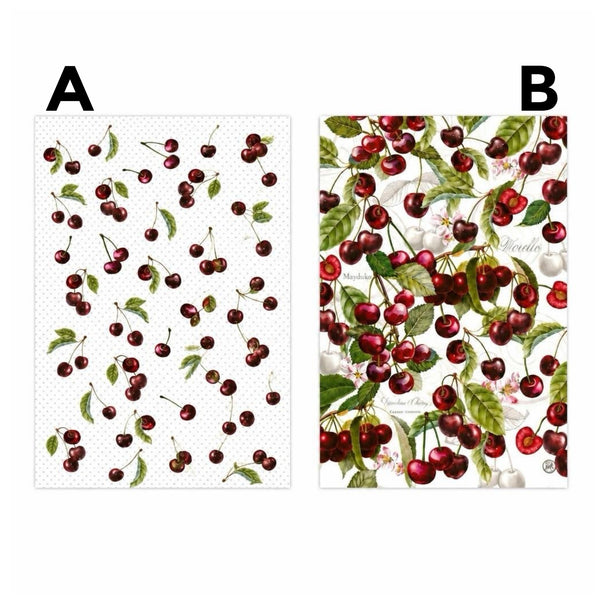 Assorted Dark Cherry Tea Towel, INDIVIDUALLY SOLD