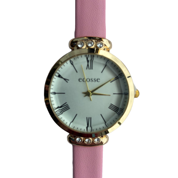 Pink With Rinestone Ladies Jewellery Watch