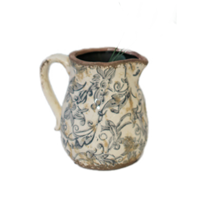 Small Blue Floral Pitcher