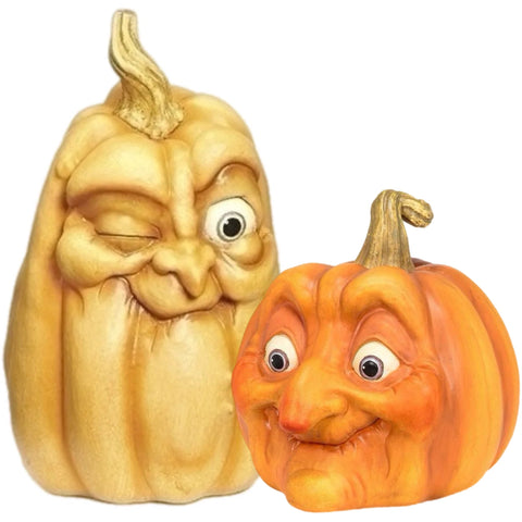 Assorted Pumpkin Face Figurine, INDIVIDUALLY SOLD