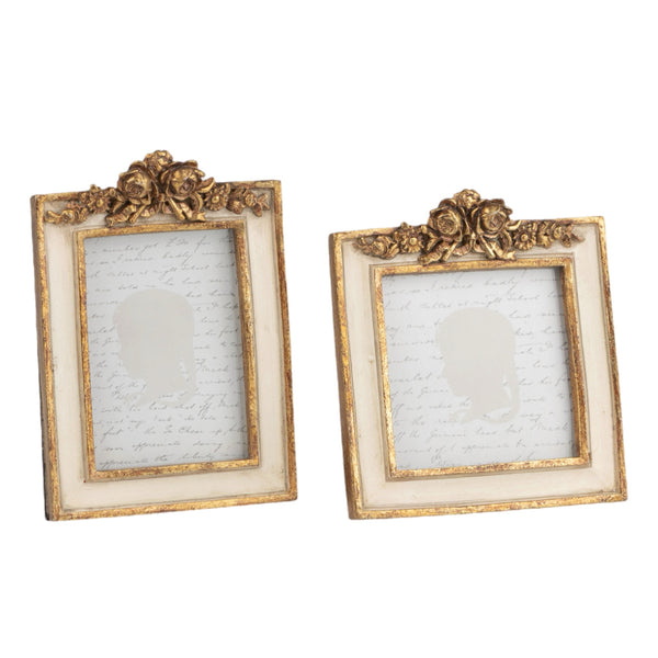 Assorted 3.5" X 4.5" Gold & Cream Photo Frame, INDIVIDUALLY SOLD