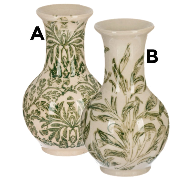 Assorted Green Botanical Bud Vase, INDIVIDUALLY SOLD