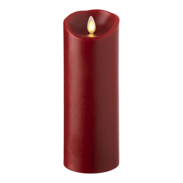 Assorted Pillar Flameless Candle: Red, INDIVIDUALLY SOLD