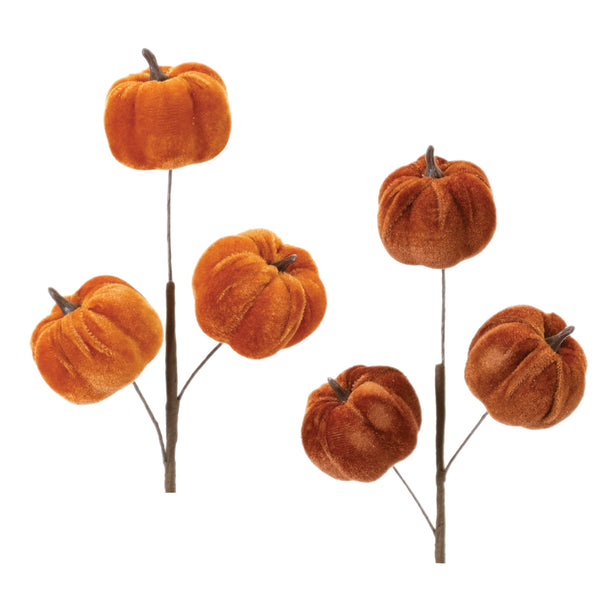 12" Assorted Pumpkins Pick, INDIVIDUALLY SOLD