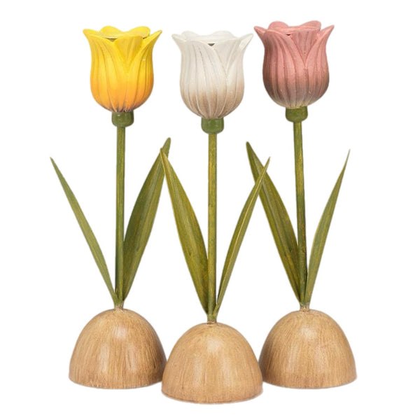 Assorted Tulip Taper Candle Holder, INDIVIDUALLY SOLD