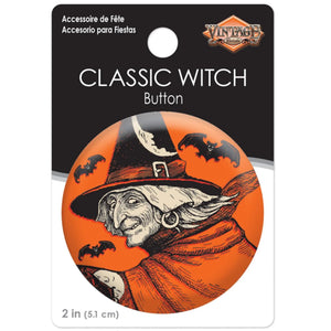 Vintage Inspired Witch Button