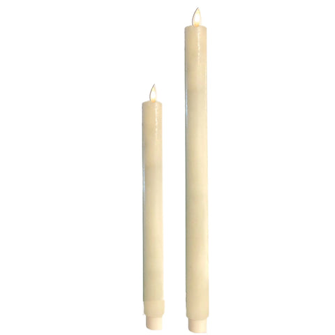 Assorted Ivory Taper Flameless Candle, INDIVIDUALLY SOLD