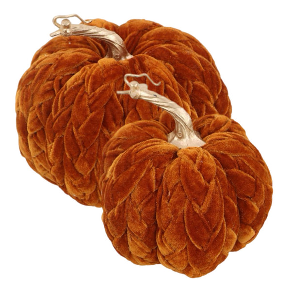 Assorted Burnt Orange Braided Pumpkin, INDIVIDUALLY SOLD