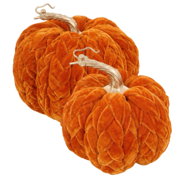 Assorted Orange Braided Pumpkin, INDIVIDUALLY SOLD