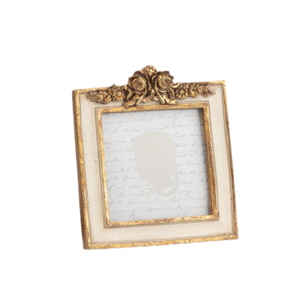 Assorted 3.5" X 4.5" Gold & Cream Photo Frame, INDIVIDUALLY SOLD