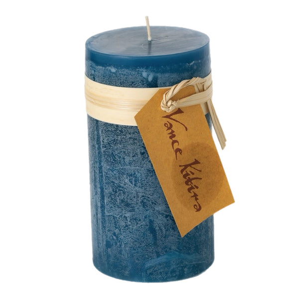 Assorted English Blue Colour Pillar Candle, INDIVIDUALLY SOLD