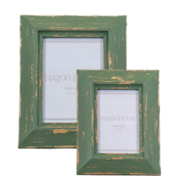 Assorted Green Distressed Photo Frame, INDIVIDUALLY SOLD
